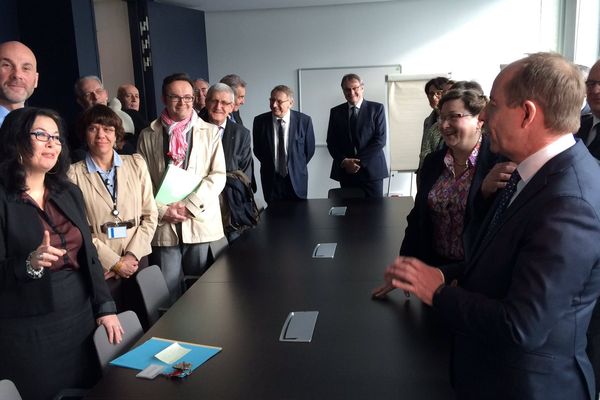 Jean-Jacques Urvoas, ministre de la Justice, venu inaugurer la Cité Judiciaire de Limoges, le 17 février 2017