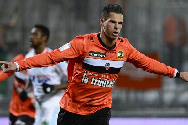 Jérémie Aliadiere du FC Lorient après son but