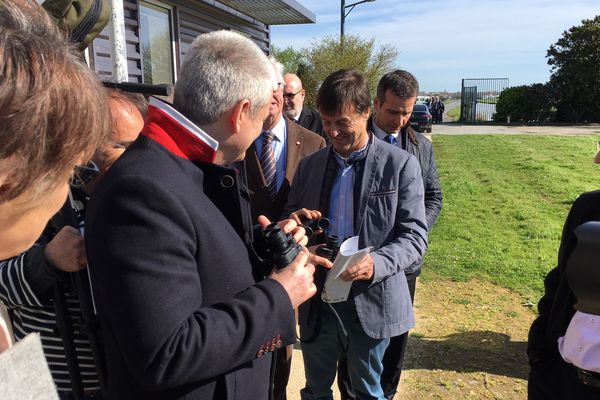 Nicolas Hulot a visité la station de lagunage de Rochefort