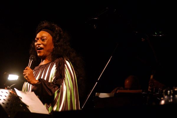 La cantatrice américaine Jessye Norman au Nice Jazz festival en 2004.