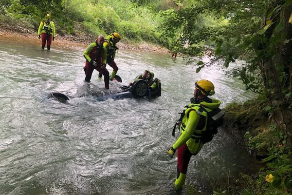 l'intervention des pompiers de l'Ariège à Camon