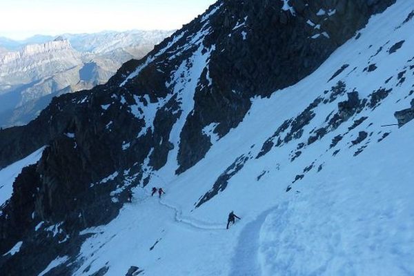 Le col du Goûter est une étape réputée dangereuse de l'ascension du Mont-Blanc