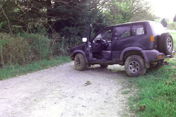 Le véhicule volé a été retrouvé accidenté.