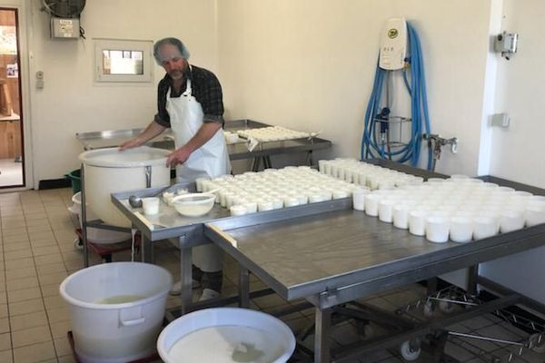 Sébastien Dole, éleveur de chèvres à Grandrieu, en Lozère, fabrique une grande variété de fromage. Avec 60 chevreaux sur les bras, il risque de manquer de lait. 