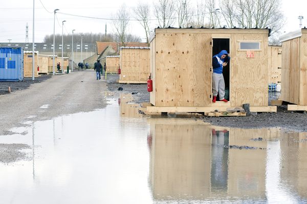 Le camp de migrants de Grande-Synthe.