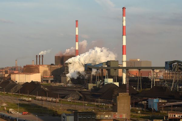 Le site d'ArcelorMittal sur le port de Dunkerque.