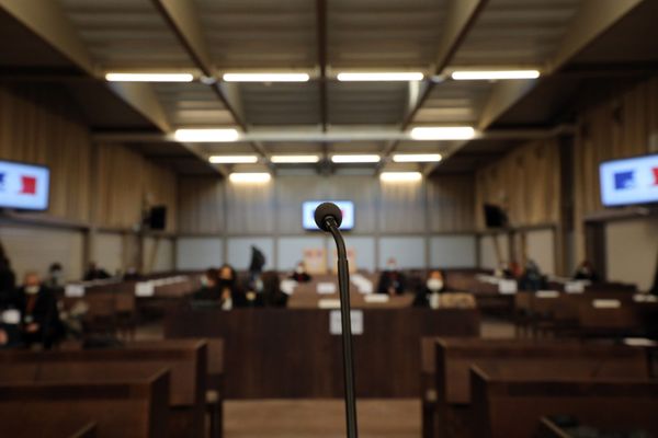 Une salle d'audience au tribunal correctionnel de Marseille.