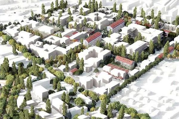 Montpellier - le projet de construction de 600 logements sur l'ancien site de l'EAI - 2016.