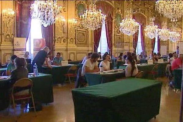 Lyon - Recrutement des animateurs periscolaires dans les salons de l'hôtel de ville (01/07/14)