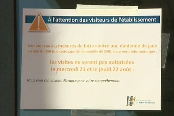 Le service des soins de suite est fermé pendant deux jours le temps de tout désinfecter