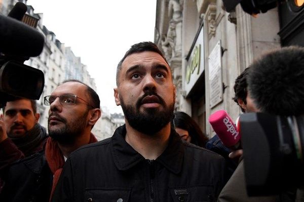 Eric Drouet à la sortie de sa garde à vue le 3 janvier 2019 à Paris.