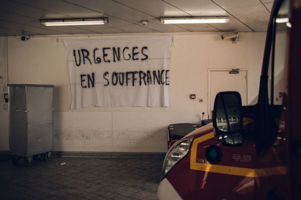 Grève des infirmiers aux urgences d'Aix-en-Provence, juin 2019.