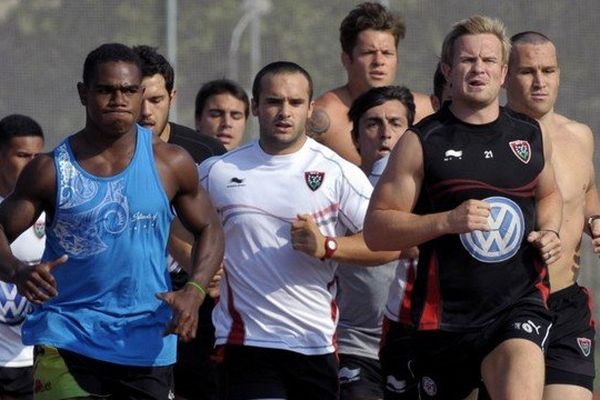 L'équipe de RCT à l'entraînement au Stade Léo Lagrange à Toulon le 15 juillet dernier.