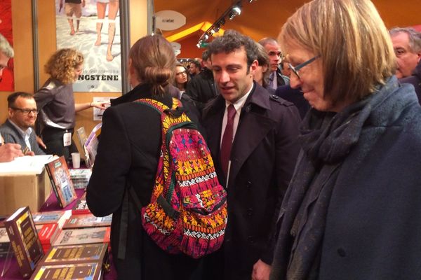 Françoise Nyssen, ministre de la Culture, jeudi 25 janvier, au festival international de la bande dessinée d'Angoulême.