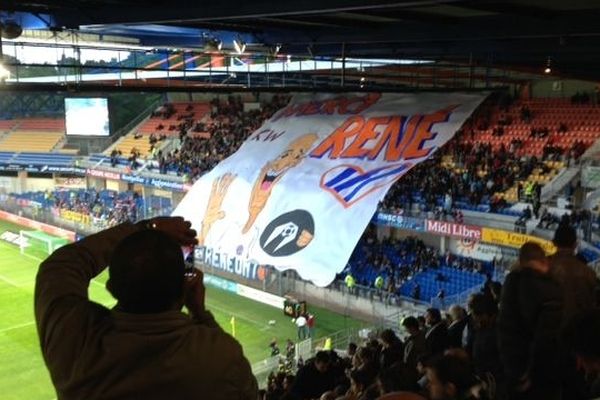 L'hommage des supporters à la Mosson le 18 mai 2013