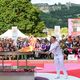 Anaïs Bescond allume le chaudron olympique à Besançon (Doubs)