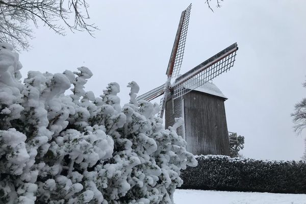 Le moulin de Bollezeele ce 1er avril 2022.