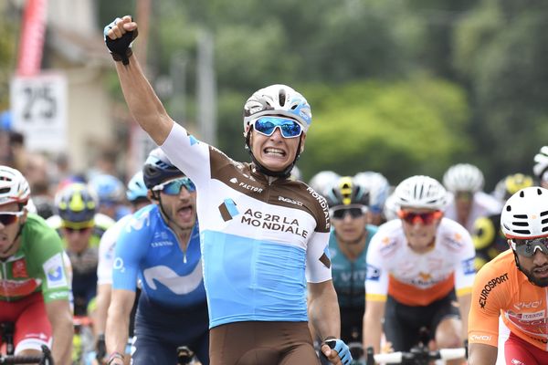 Clément Venturini à l'arrivée de la deuxième étape