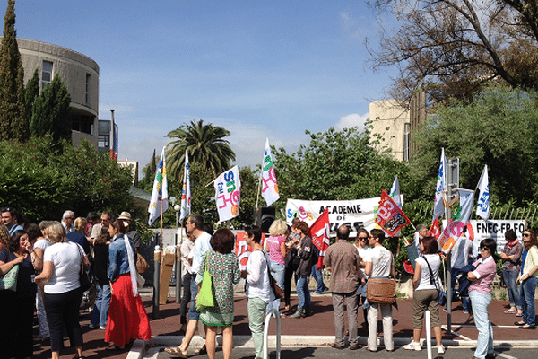 A Nice, enseignants et personnels de collèges ont manifesté leur colère contre la réforme de la ministre de l'Education Nationale.