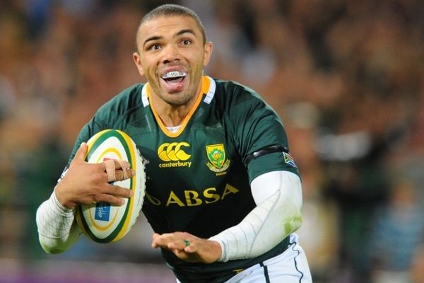 Bryan Habana, en 2012,  lors d'un test match Afrique du Sud - Australie