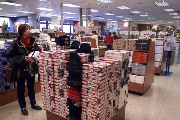 Photo d'archives. Vente de cigarettes en Andorre