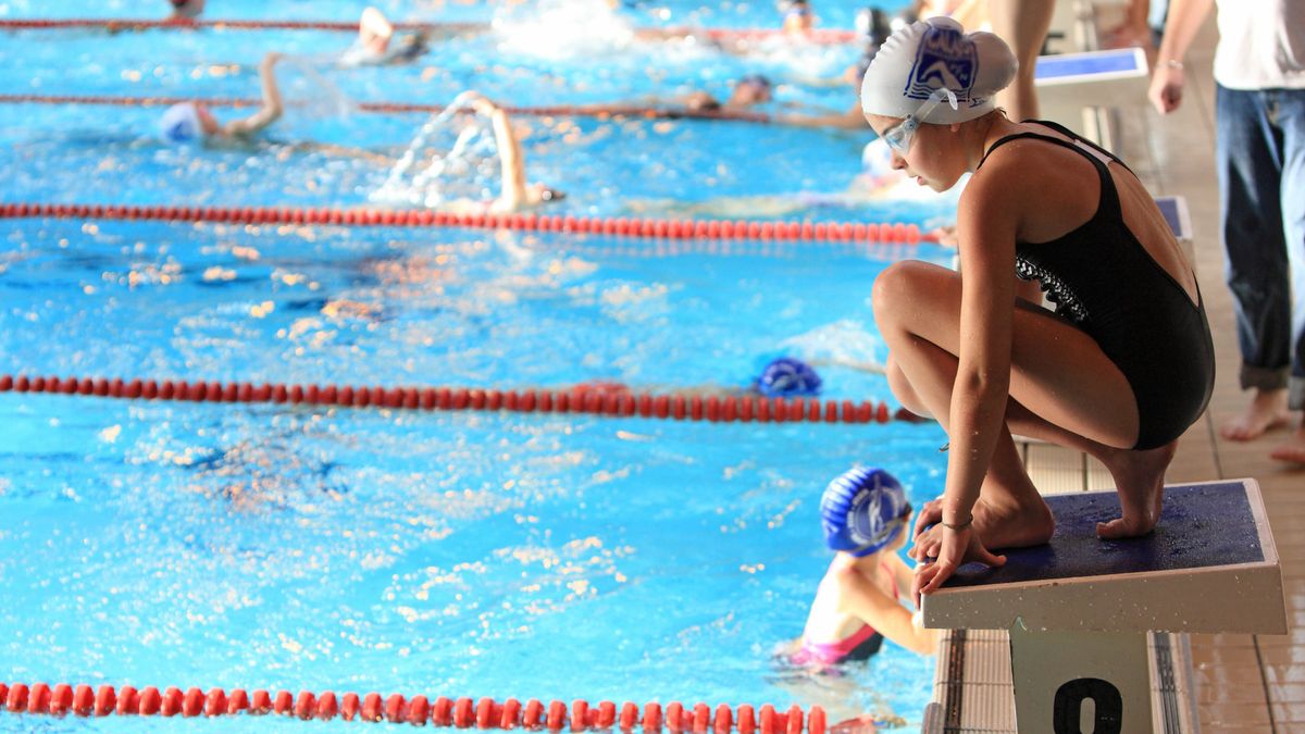 KELLER Une-pièce nageur - Bleu Piscine