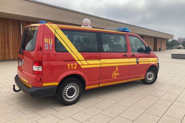 Une sirène mobile, installée sur un véhicule de pompier, à Rust, le 14 septembre 2023, lors du jour d'alerte "Warntag".