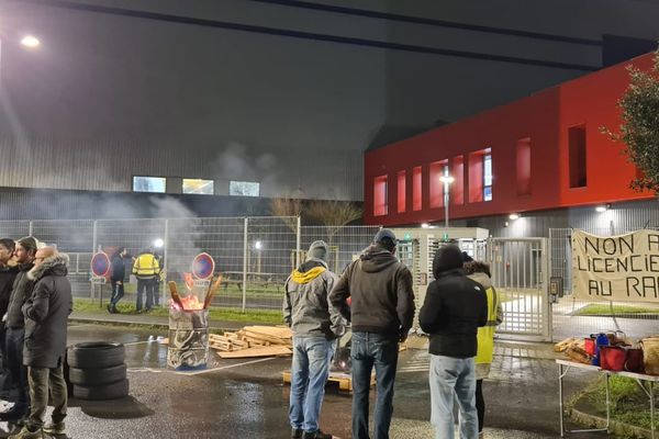 Blocage de l'usine GE Vernova, à Montoir-de-Bretagne, le 18 décembre 2024