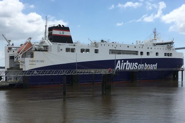 Le Bateau Ciudad de Cadiz, affrété par Airbus, Louis Dreyfus Armateur (LDA) 