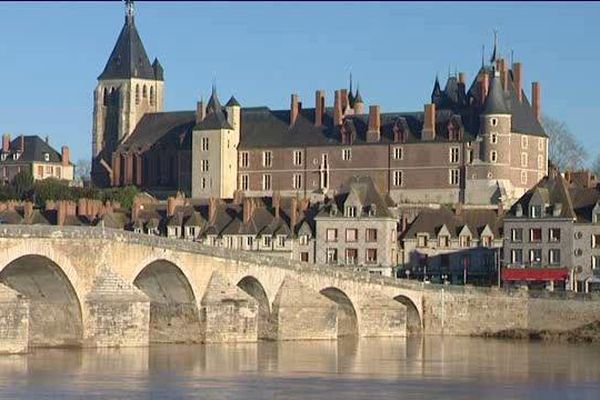 Vue de la ville de Gien et de son Château