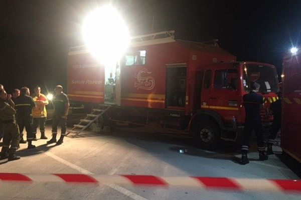  Le feu en cours près de Fréjus : le poste de commandement.