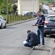 Au lendemain du drame, la police scientifique effectue des constatations sur le lieu de l'agression, dans le quartier de la gare d'Albi (Tarn)