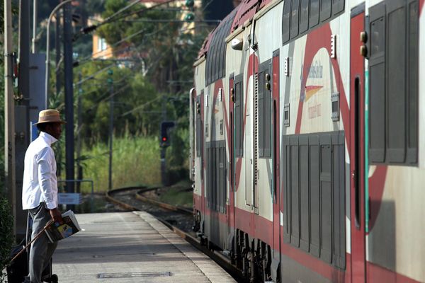 Un train TER en gare de Menton (Archives)