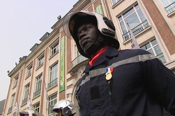 Ibrahima Sarr, décoré à Lille le 12 juin 2016.