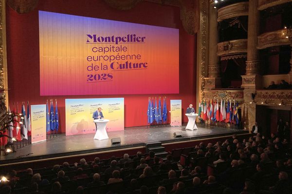 Montpellier, ville candidate pour être capitale européenne de la culture 2028, annonce officielle du 31 mars 2022.