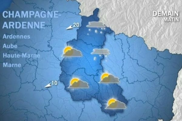 Prévisions carte météo samedi 19/01