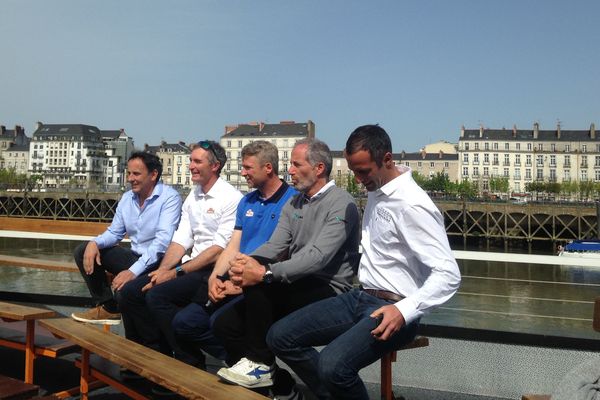 Cinq des six anciens gagnants de la Solitaire du Figaro qui seront au départ de l'édition 2019 