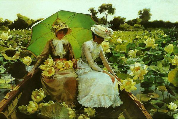 Nénuphars (Lotus Lilies) de Charles Courtney Curran - huile sur toile (1888) 
Terra Foundation for American Art, Daniel J. Terra Collection / Chicago (Illinois), États-Unis.