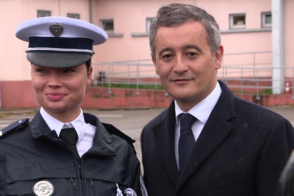 Gérald Darmanin a prononcé un discours de soutien aux 87 nouveaux policiers.