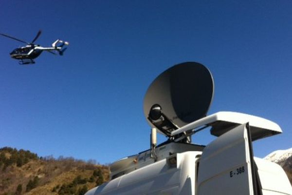 La noria des hélicoptères sur site