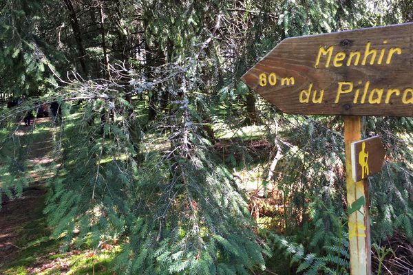 Le menhir du pilard sur la commune de Bonnefond marquait un croisement, c'était aussi un lieu sacré