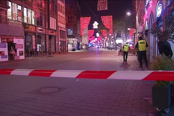 Strasbourg centre vide suite à l'attentat de mardi 11 décembre 2018