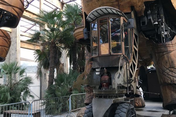 La cabine de pilotage du Grand Elephant des Machines de l'île à Nantes  