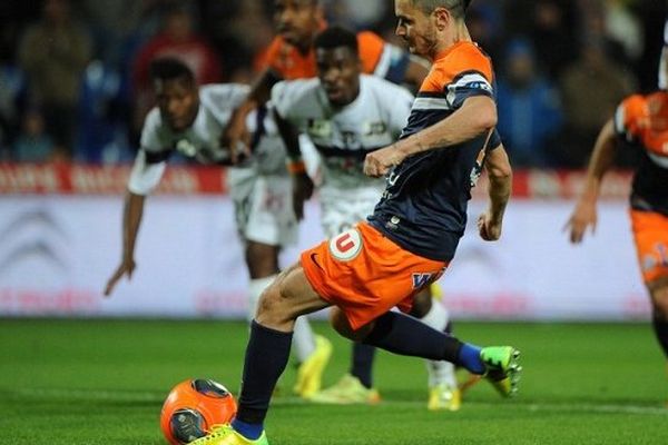 Le pénalty du montpellierrain Rémy Cabella donne la victoire à son équipe à la 76 ième minute du match