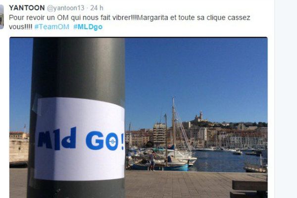 Des affiches "MLD GO" fleurissent dans la ville de Marseille. 