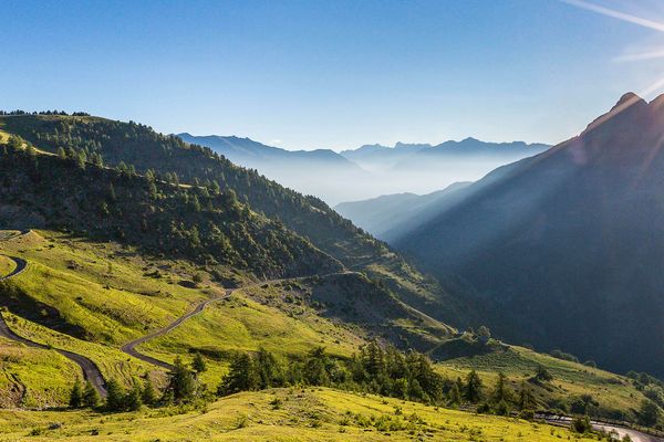 Le col d'Allos dans le département des Alpes-de-Haute-Provence.