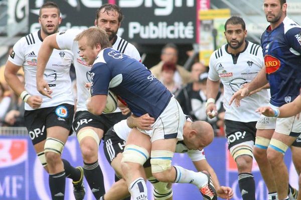 L'ailier d'Agen Luke Hamilton au stade Amede Domenech, à Brive.