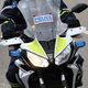 Une moto employée par la police municipale de Mulhouse.