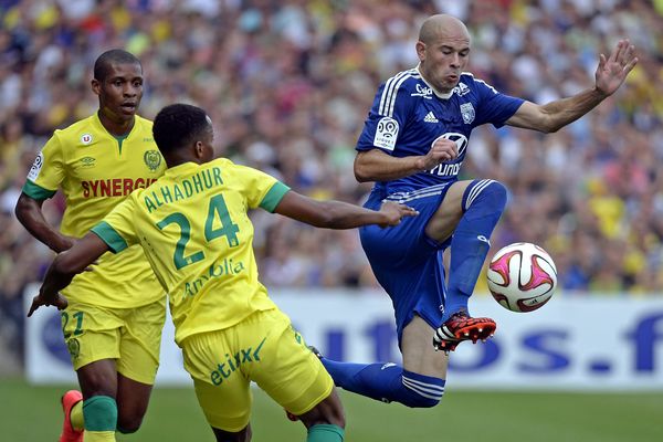 Lors d ela rencotre entre le FC Nantes et l'OL, en septembre 2014