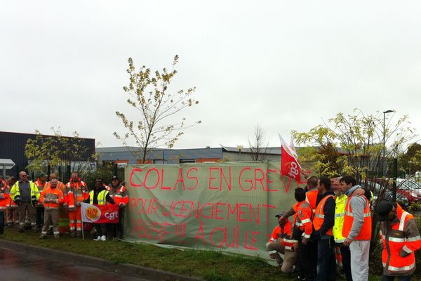 Les salariés de la Colas (Mettray) en colère